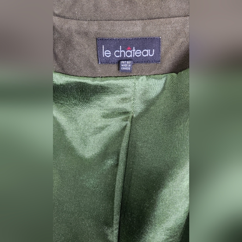 Vintage Le Chateau Army Green Military Inspired Coat - Sz XS - Picture 9 of 11